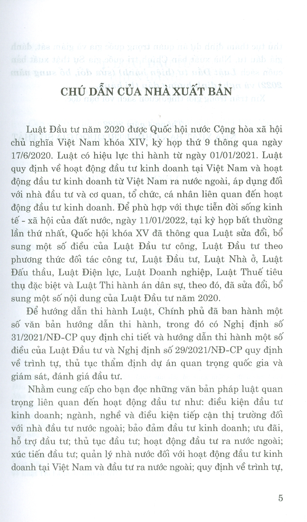 Luật Đầu Tư (Hiện Hành) (Sửa Đổi, Bổ Sung Năm 2022) Và Nghị Định Hướng Dẫn Thi Hành