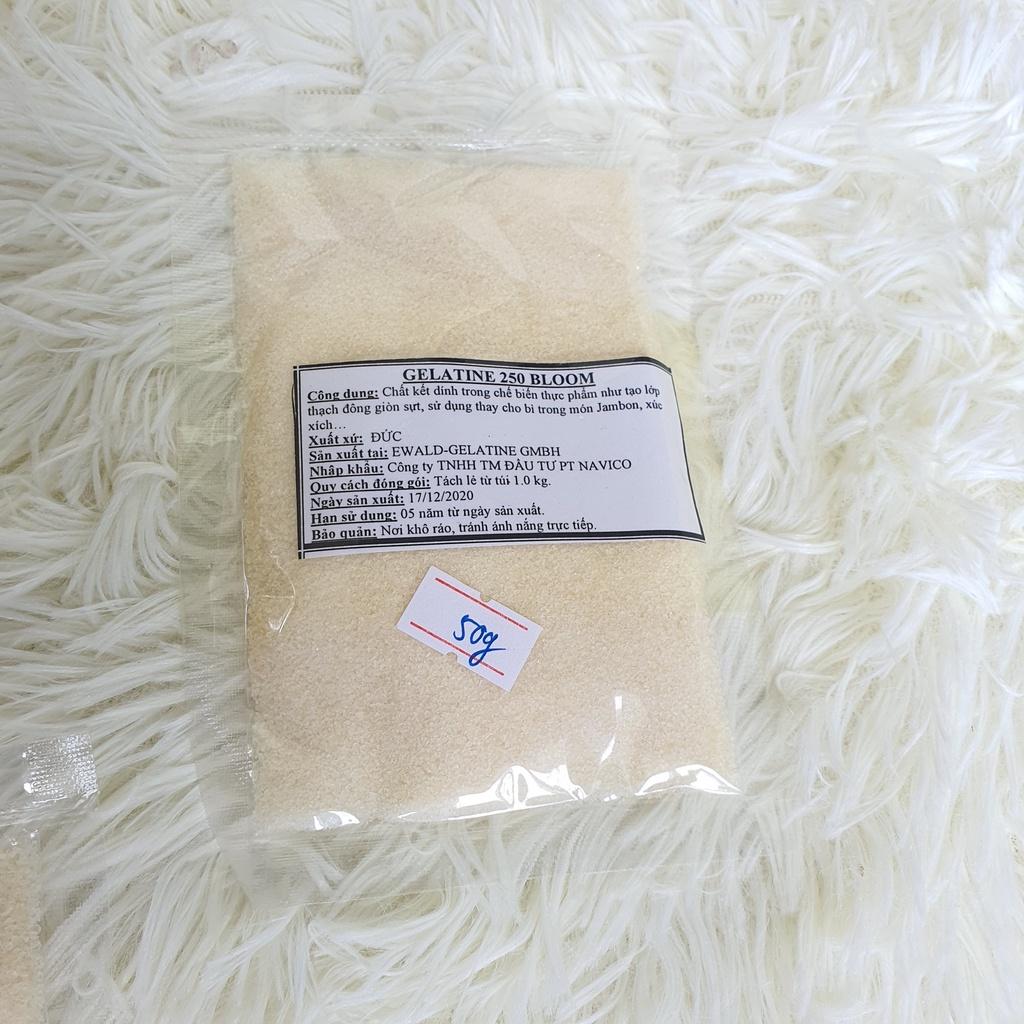 Bột Gelatin Đức Bloom 250 Tách lẻ gói 50gr hút chân không