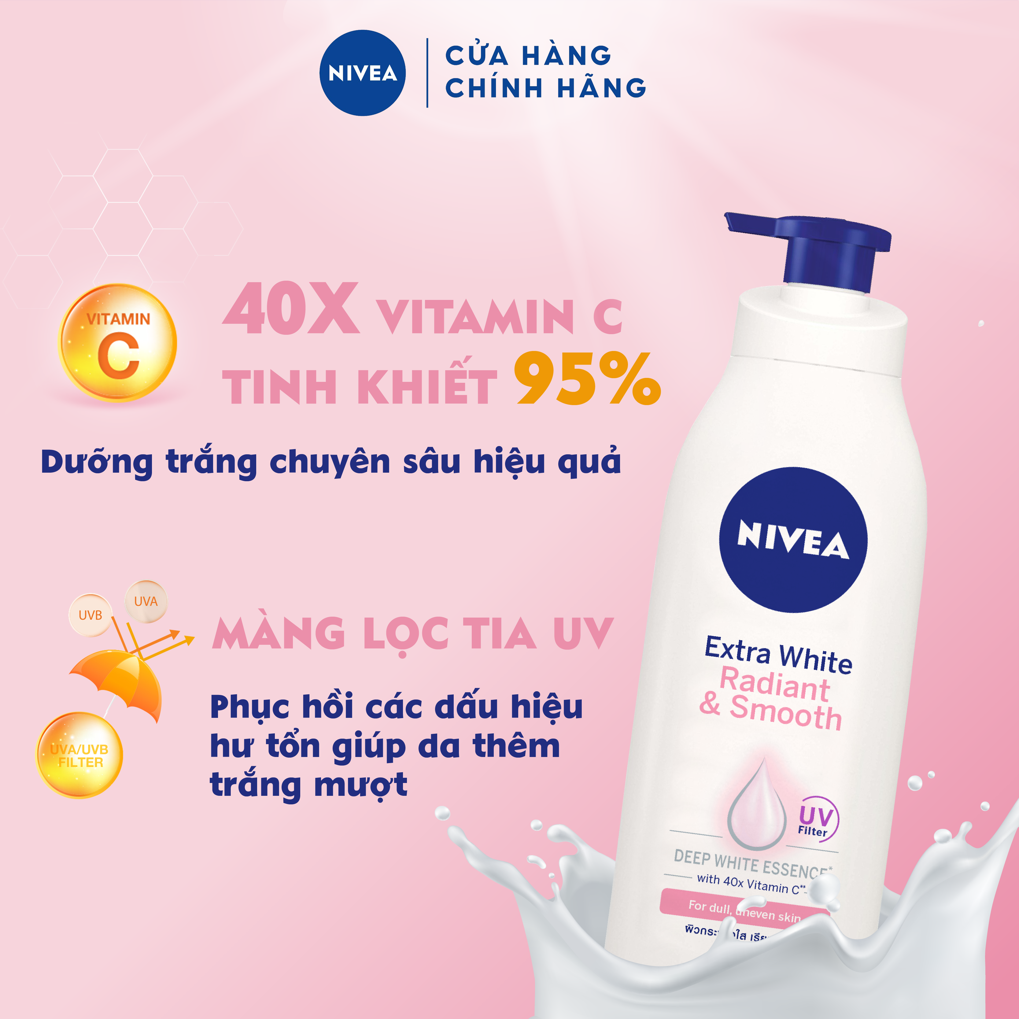 Sữa Dưỡng Thể Trắng Da Nivea 400ml -  83807