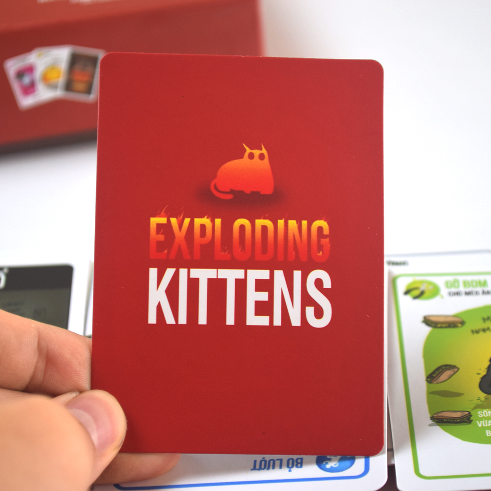 Bài Mèo Nổ Giá Rẻ Việt Hóa Lá Bài 2021 Exploding Kittens 56 Lá Cán Màng Chất Giấy Dày Dặn Rẻ Sập Sàn