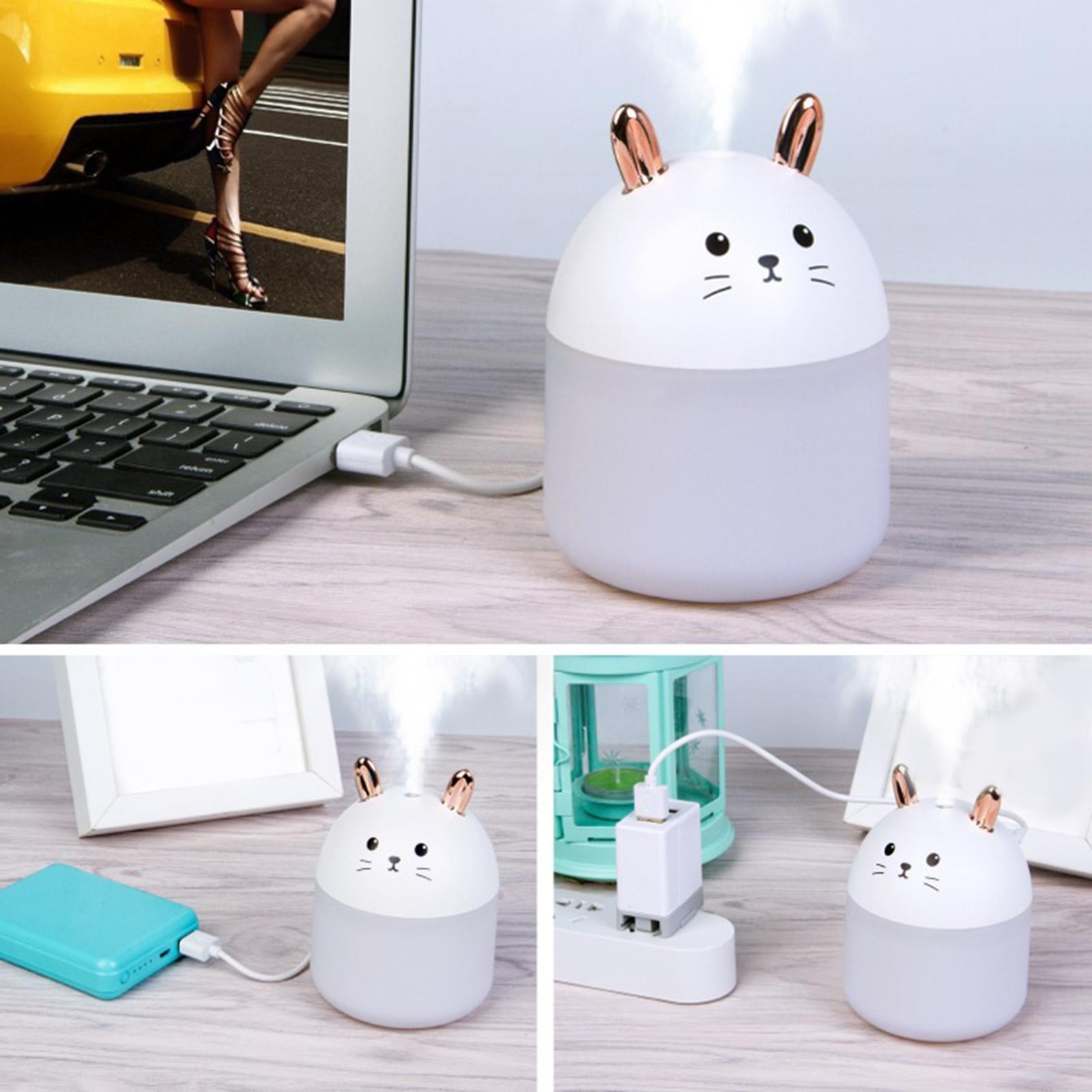 3 Pieces Cute Rabbit Wireless Humidifier Micro USB W/ 250ml Water Tank