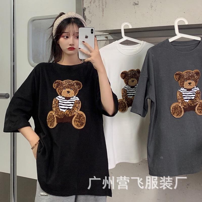 Áo phông nữ dáng rộng nhiều màu in hình cá tính