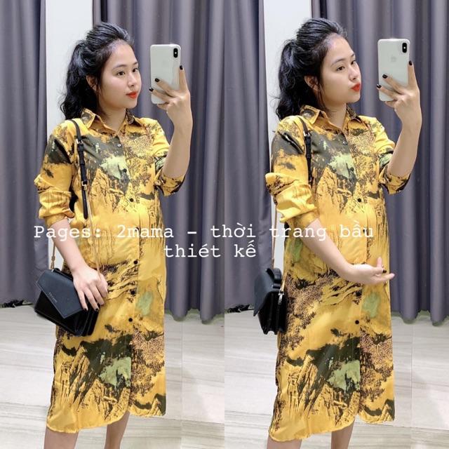 Váy bầu dáng sơ mi bầu và sau sinh