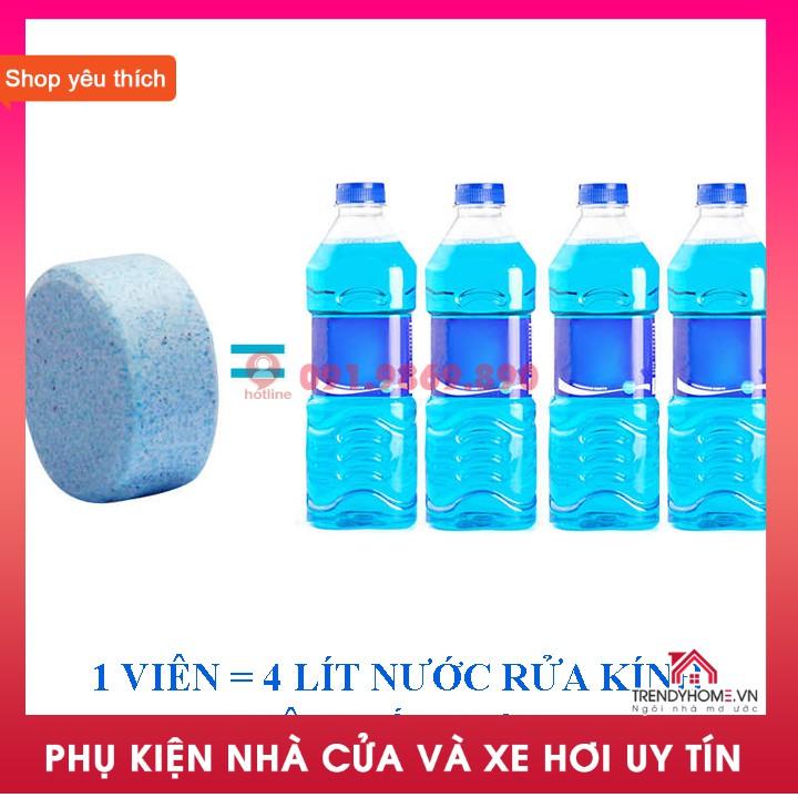 Combo 10 viên sủi rửa kính xe ô tô - chất lượng cao pha với 4 lít nước đổ vào bình nước để xe ô tô