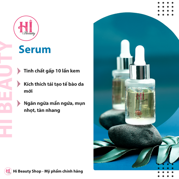 Combo 2 Lọ Serum Hi Beauty Hạn Chế Quá Trình Lão Hóa, Nám Da, Sám Da, Giúp Da Sáng Mịn