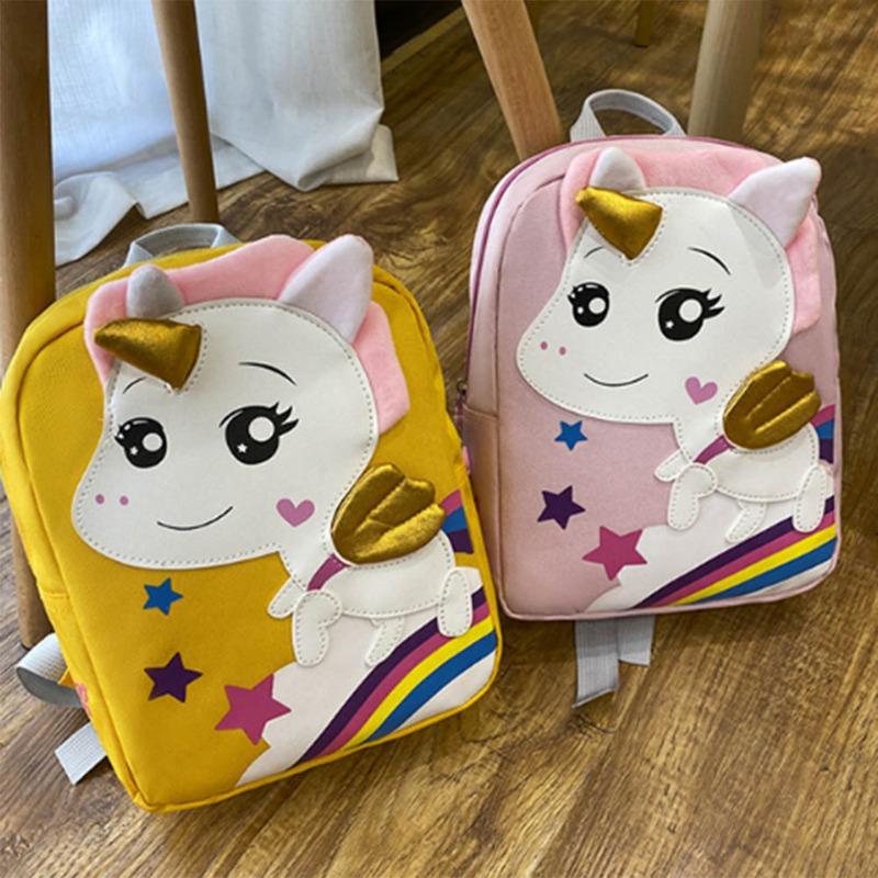 Anime Kỳ Lân Ba Lô Cô Gái Hoạt Hình Trẻ Em Mẫu Giáo Túi Cầu Vồng Trẻ Em Học Túi Sinh Đựng Đáng Học Ba Lô Quà Tặng