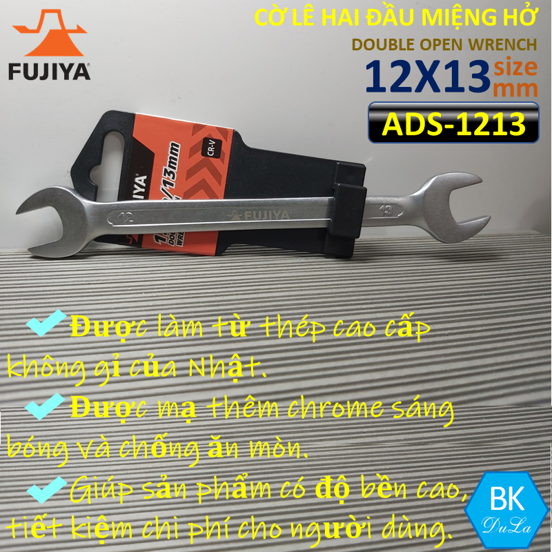 Cờ lê hai đầu miệng hở 8x9mm Fujiya Công nghệ Nhật Bản ADS-0809 Genuine Thép CR-V