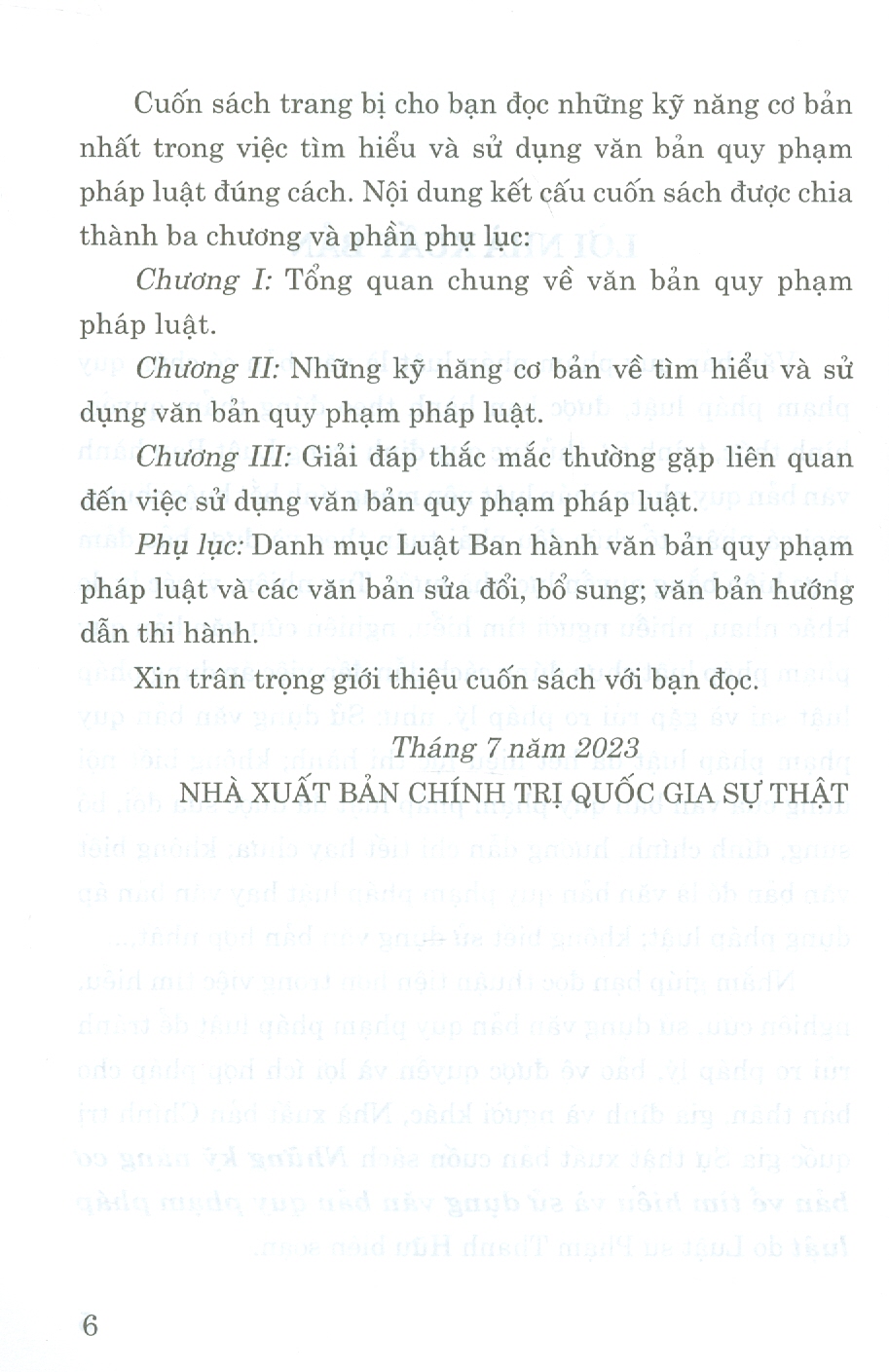 Những kỹ năng cơ bản về tìm hiểu và sử dụng văn bản quy phạm pháp luật (bản in 2023)