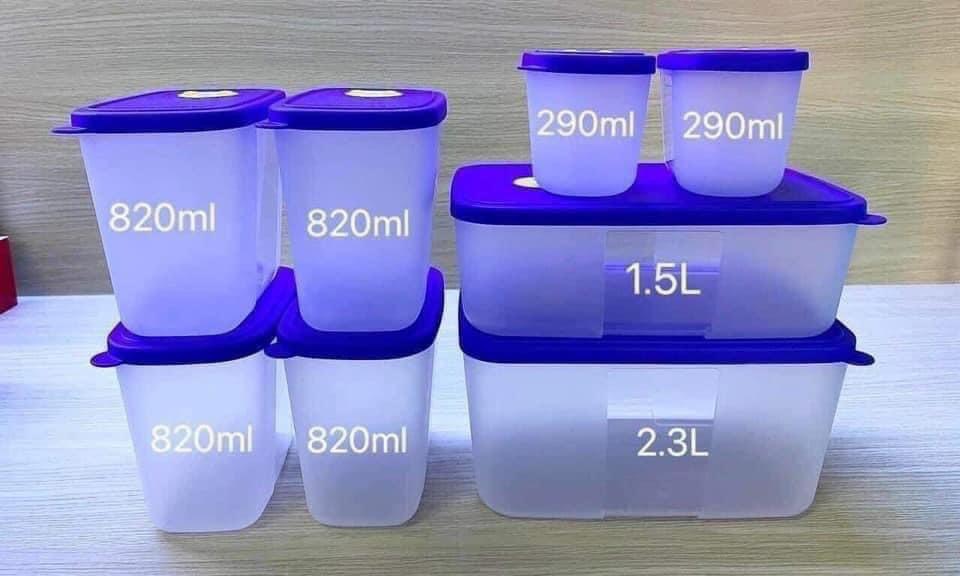 Bộ Hộp Tupperware Trữ Đông Modern Freezermate 8 Hộp