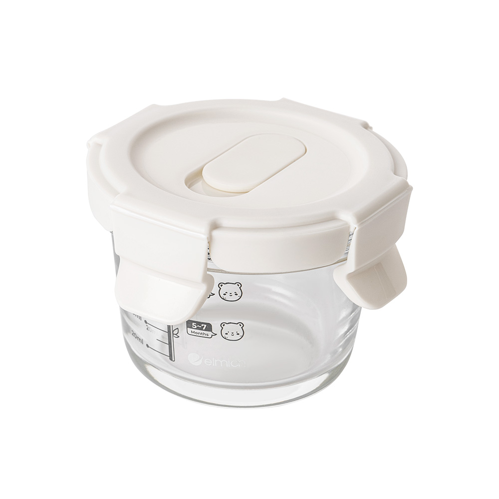 Bộ 3 Hộp Thủy Tinh Bảo Quản Thực Phẩm Cho Bé Elmich BabyCare EL0006 EL0027, Hàng Chính Hãng -JoyMall