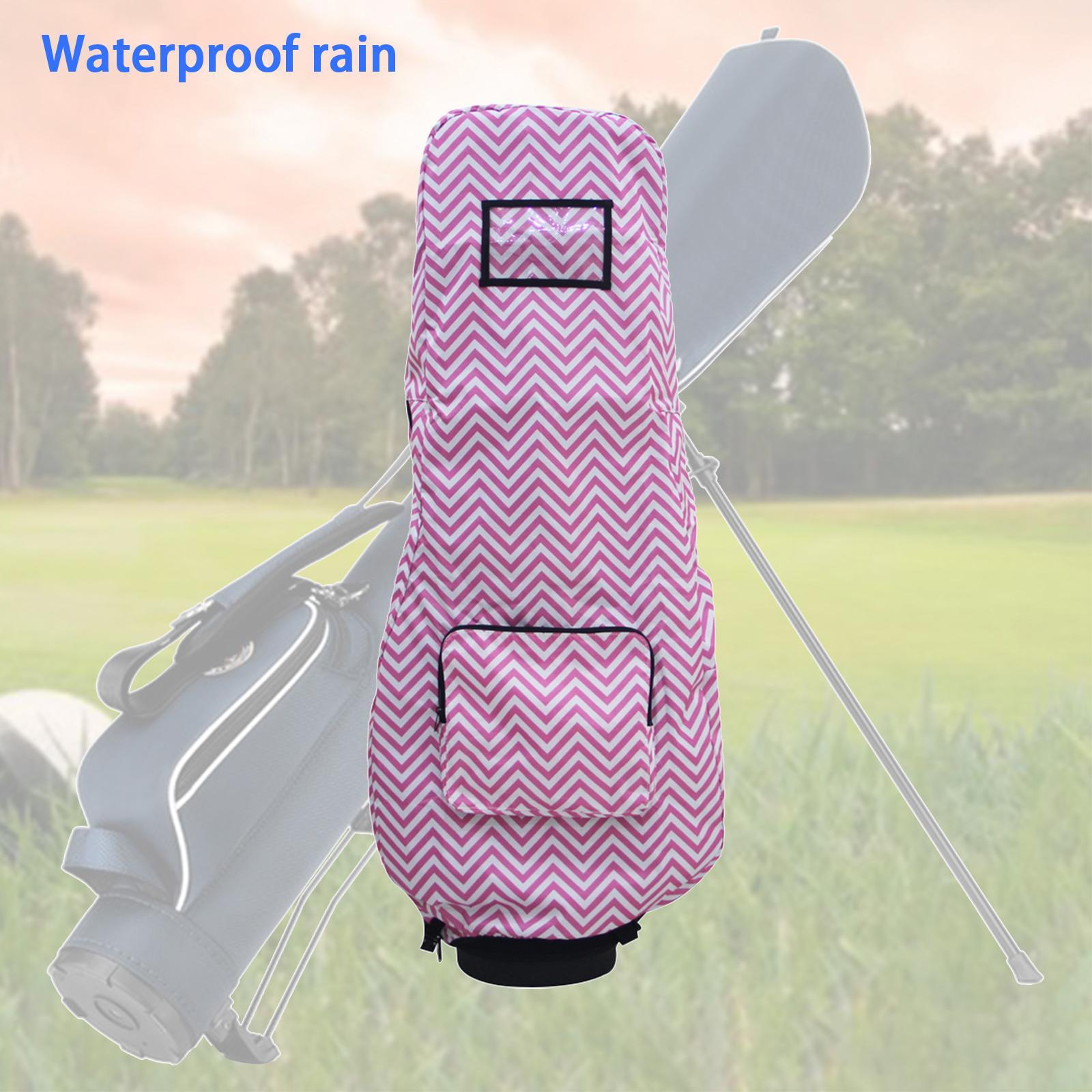 Foldable Golf Bag Rain Cover Outdoor Waterproof Dustproof Protection Black