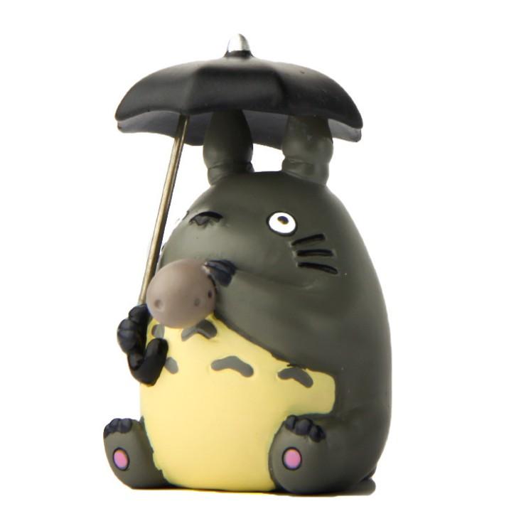 KHO-HN * Mô hình Totoro che ô thổi sáo đất Ocarina thích hợp trang trí tiểu cảnh, bàn làm việc, DIY
