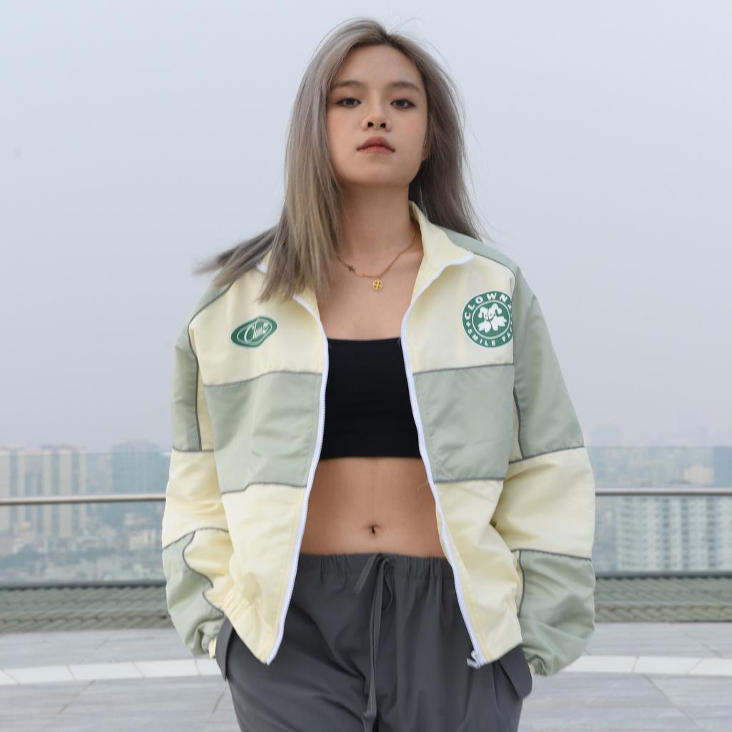 Áo khoác gió coach Track Jacket 2 lớp, nam nữ unisex, form rộng