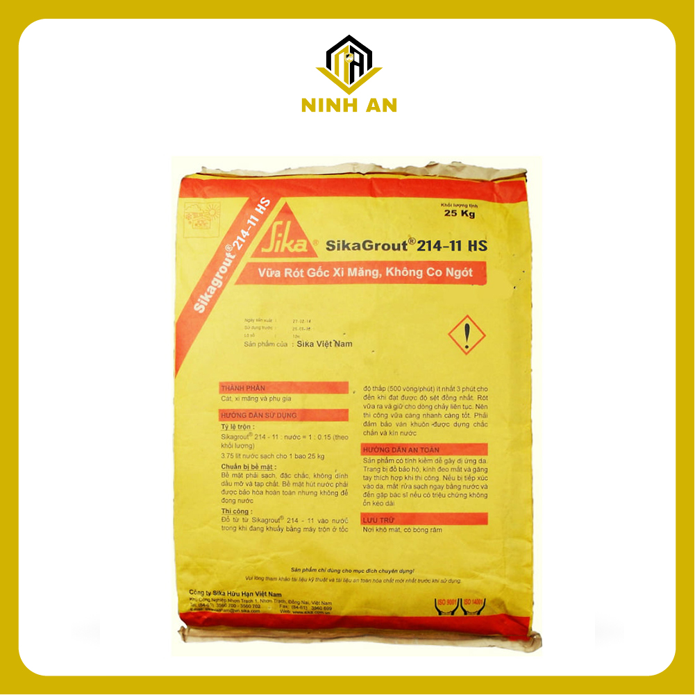 SikaGrout 214-11 HS - Bao 25kg - Vữa rót không co ngót cường độ cao