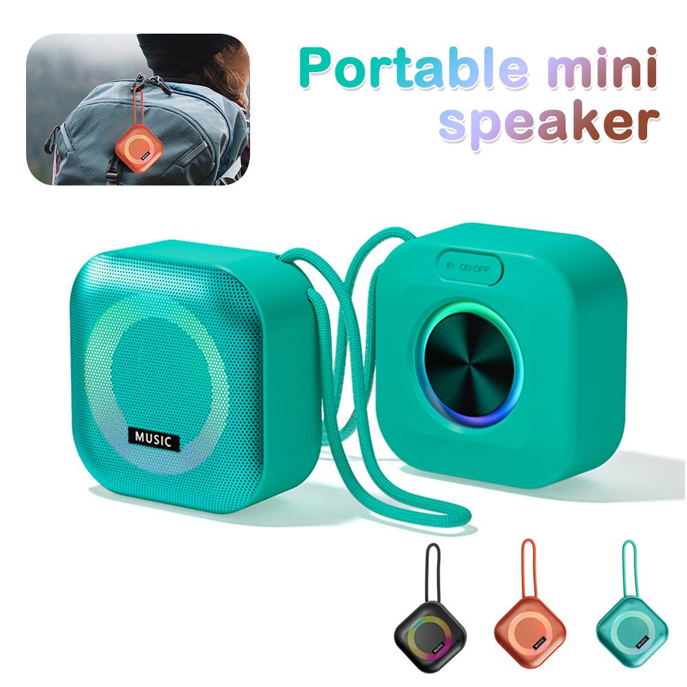 Loa Bluetooth Mini Ngoài Trời Di Động Móc Âm Thanh Mini Loa Siêu Trầm Phát Sáng Âm Thanh Âm Thanh Loa Không Dây Color: green