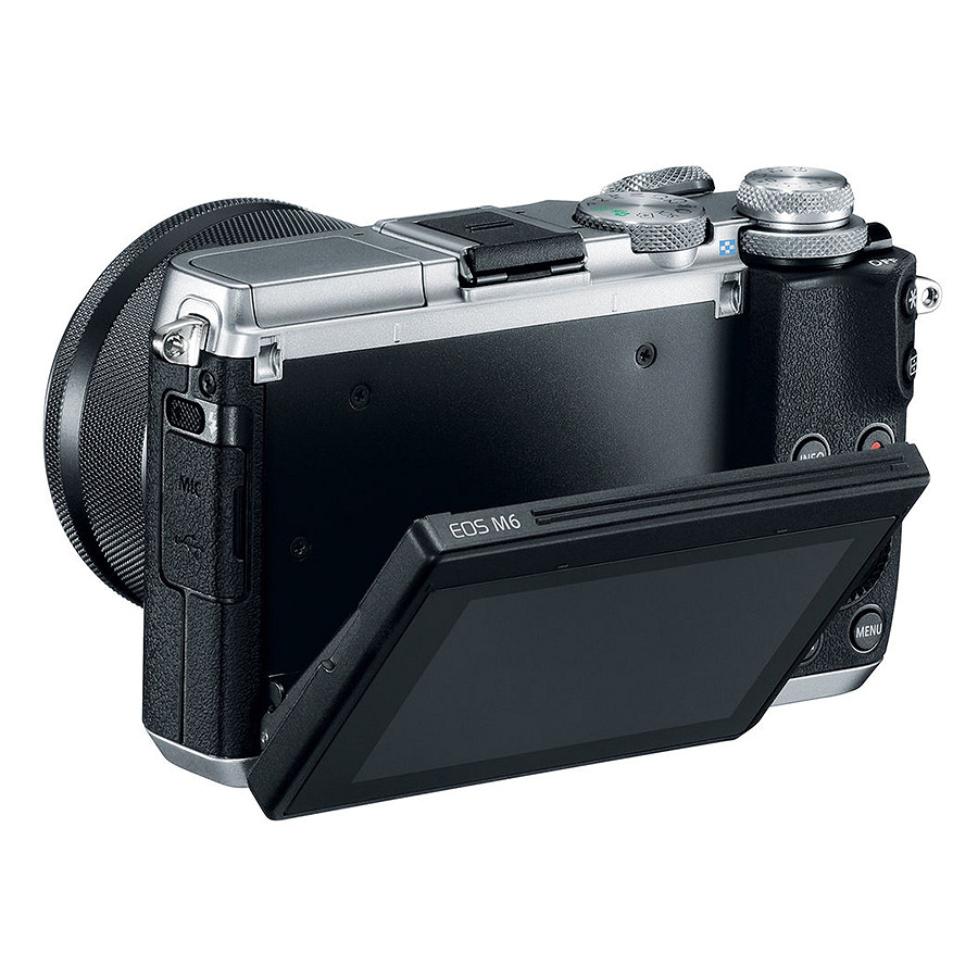 Máy Ảnh Canon EOS M6 Kit 15-45mm (Bạc) - Hàng Chính Hãng