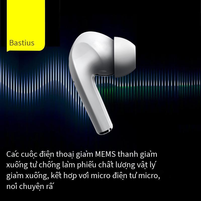 Giá thấp nhất Tai nghe Bluetooth không dây thực sự Baseus/Base TWS W3 Tai nghe kép chuyển đổi một tai Tai nghe khử tiếng ồn Kiểm soát âm thanh chống nước