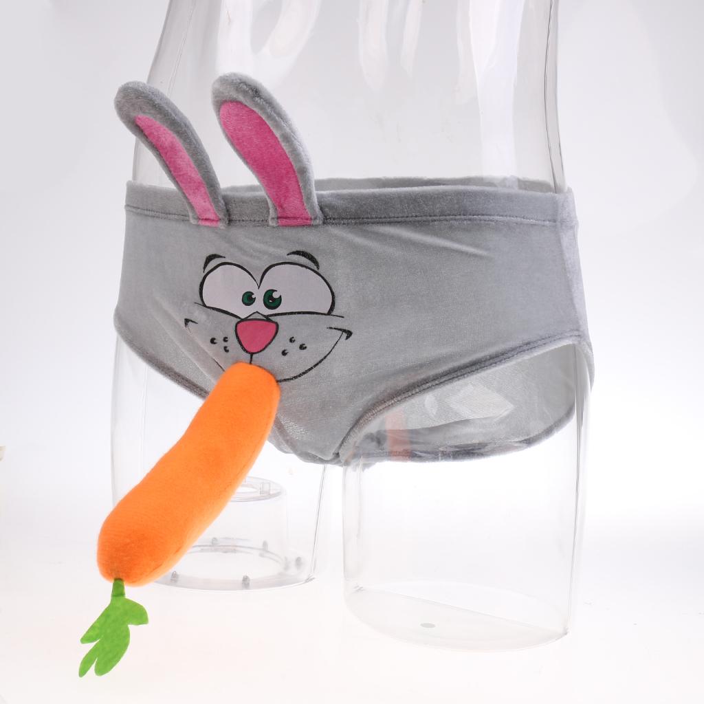 Rabbit Carrot Willy Mens Underpant Halloween Hen Party Underwear Joke Prop