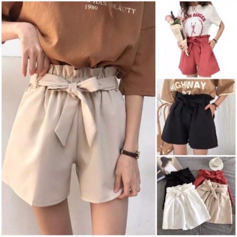 ️Quần Đùi Nữ Cột Nơ Lưng Cao, Siêu Sang, Vải Mềm Mịn, Thoải Mái Hàng Đẹp