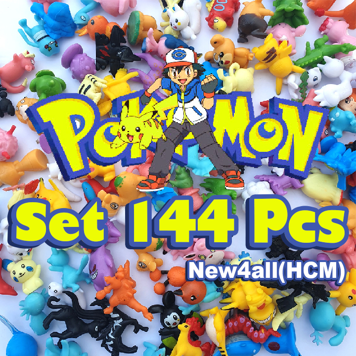 Bộ sưu tập mô hình đồ chơi Pokemon 144 chi tiết , màu sơn đẹp, ít lem màu, làm vật trang trí bàn học, bàn làm việc, làm quà tặng, làm đồ chơi Pokemon nhập vai, kích thích trí tưởng tượng cho các bé