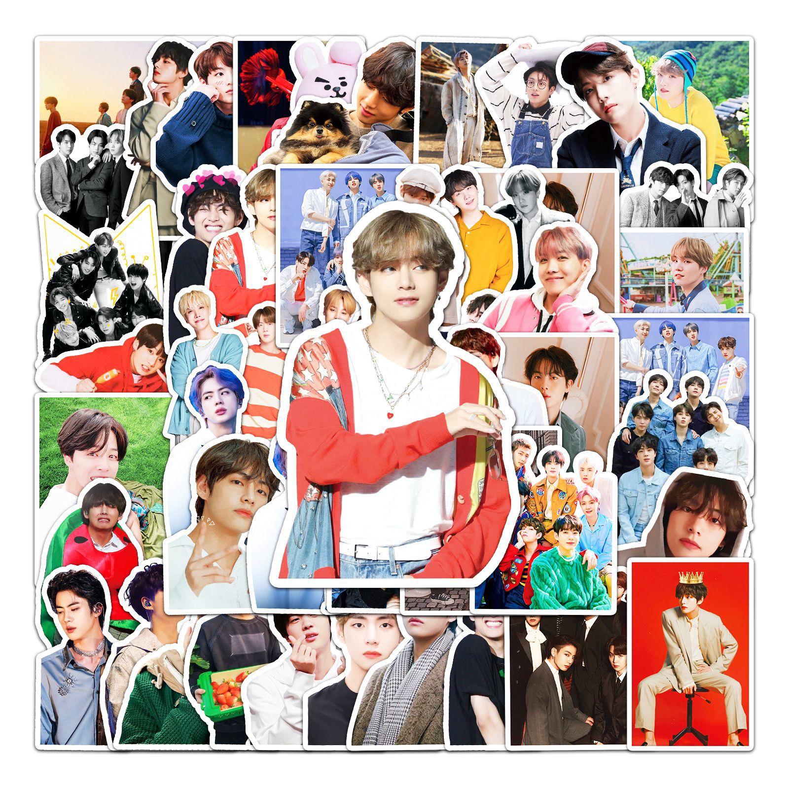 Set 50 hình dán trang trí BTS dễ thương