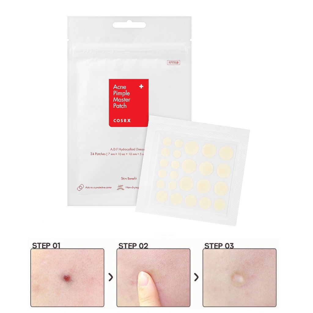 Combo 3 Miếng dán xẹp mụn nhanh chóng COSRX Acne Pimple Master Patch (Gồm 24 miếng dán) x 3