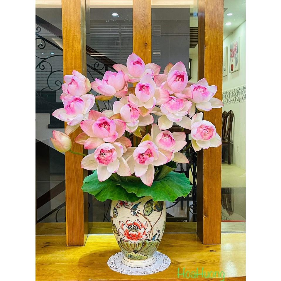 Bình Hoa Lọ Hoa Miệng Rộng Kèm Đôn Men Mộc Vẽ Hoa Nhiều Mẫu Gốm Sứ Bát Tràng - Gốm Bích