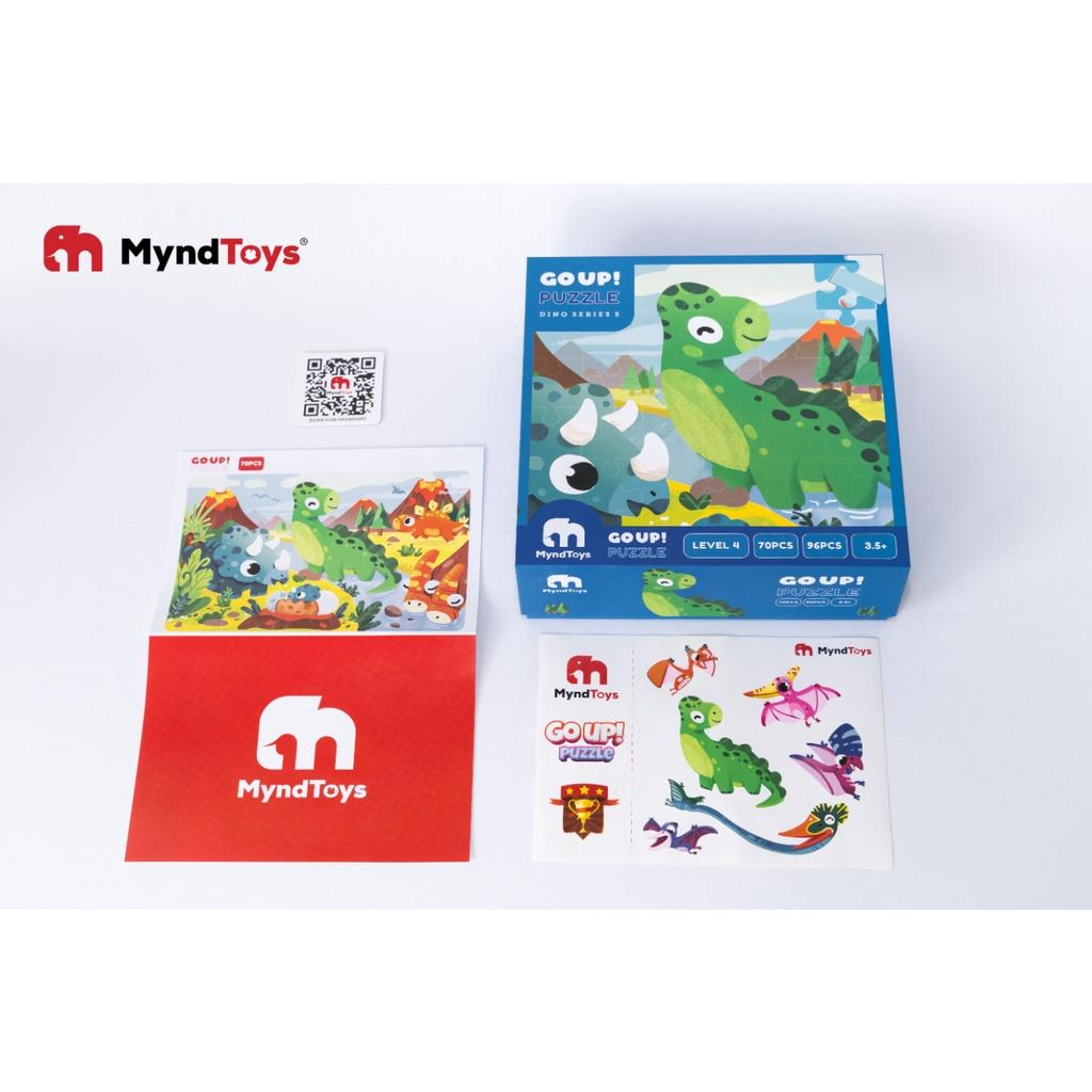 Đồ Chơi Xếp Hình MyndToys Go Up! Puzzle Level 4 - Dino Series S Dành Cho Bé Trên 4 Tuổi