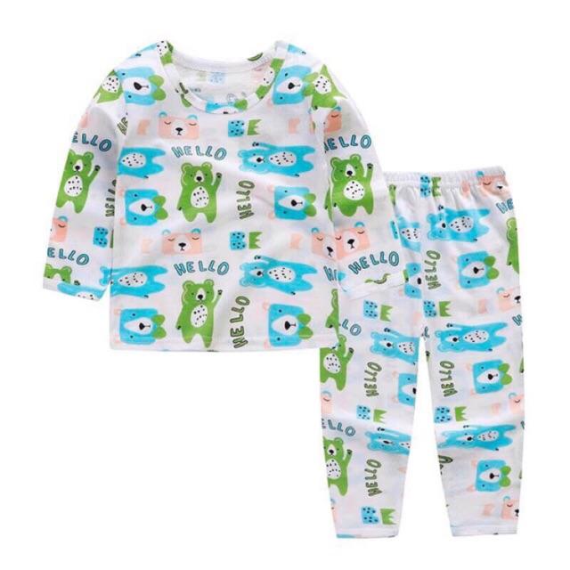 Bộ dài tay Cotton thông hơi chất đẹp cho bé yêu