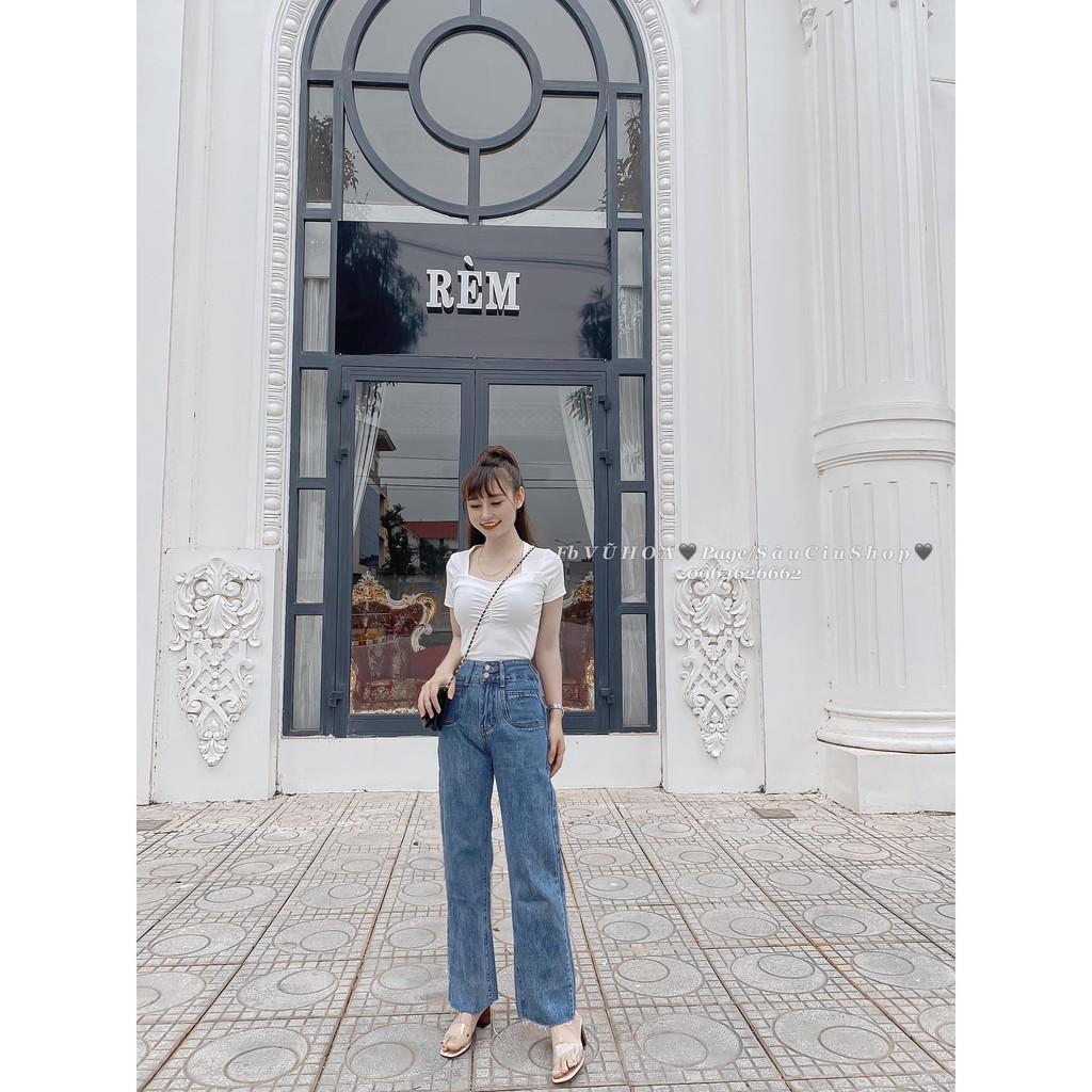 BÁN SỈ QUẦN JEAN SUÔNG 2 KHUY 2 CẠP