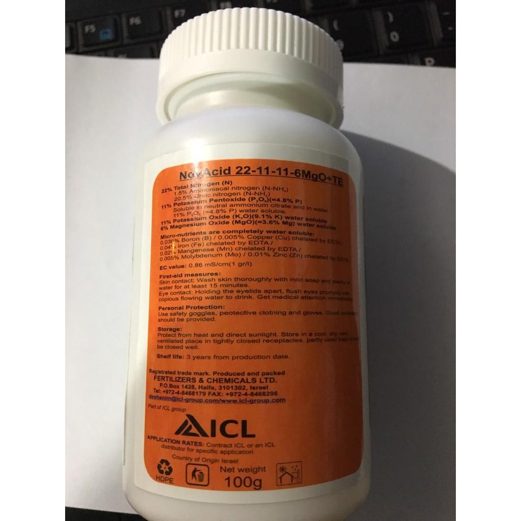 Phân bón lá cao cấp 100gr từ Israel Đa Trung Vi lượng 22-11-11 6Mg0+TE