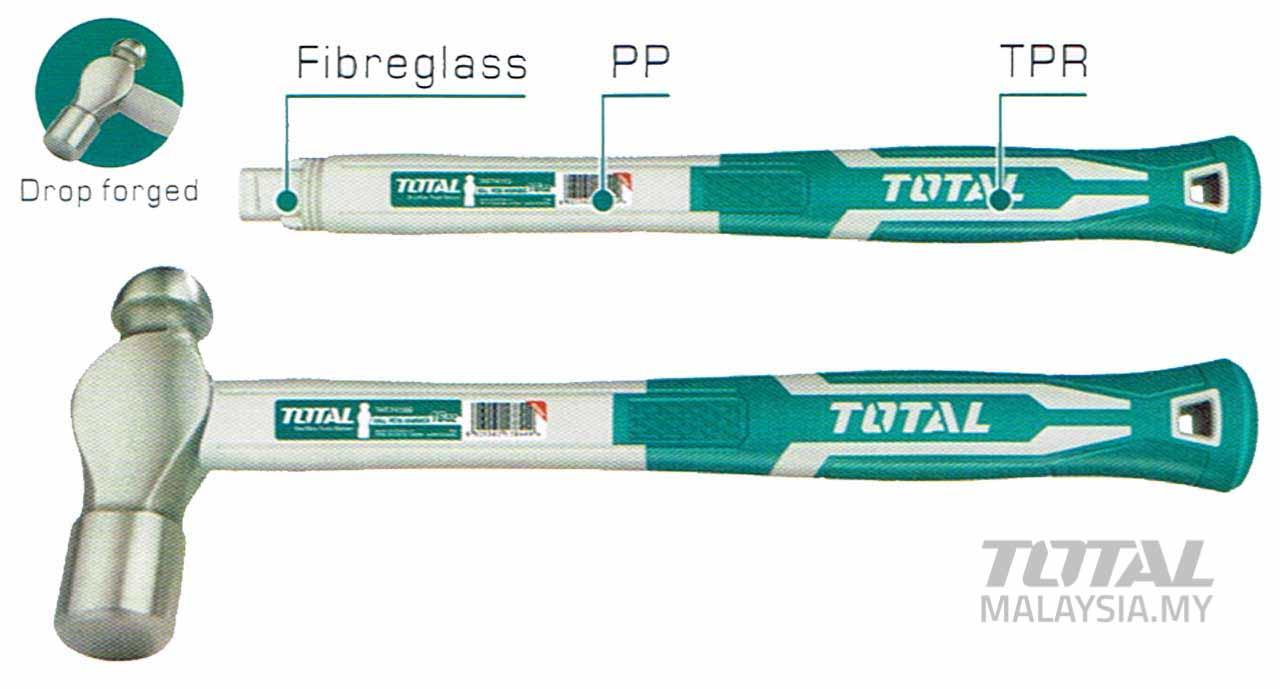 BÚA ĐẦU TRÒN CHỊU NHIỆT THÉP CARBON 450G, 660G, 1300G TOTAL THT74166, THT74246, THT74486 - HÀNG CHÍNH HÃNG
