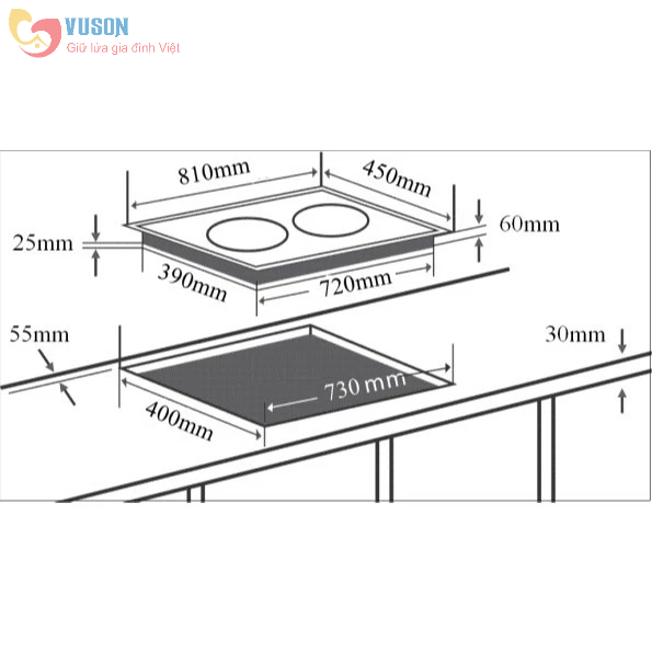 Bếp từ đôi Chefs IH536- Hàng chính hãng