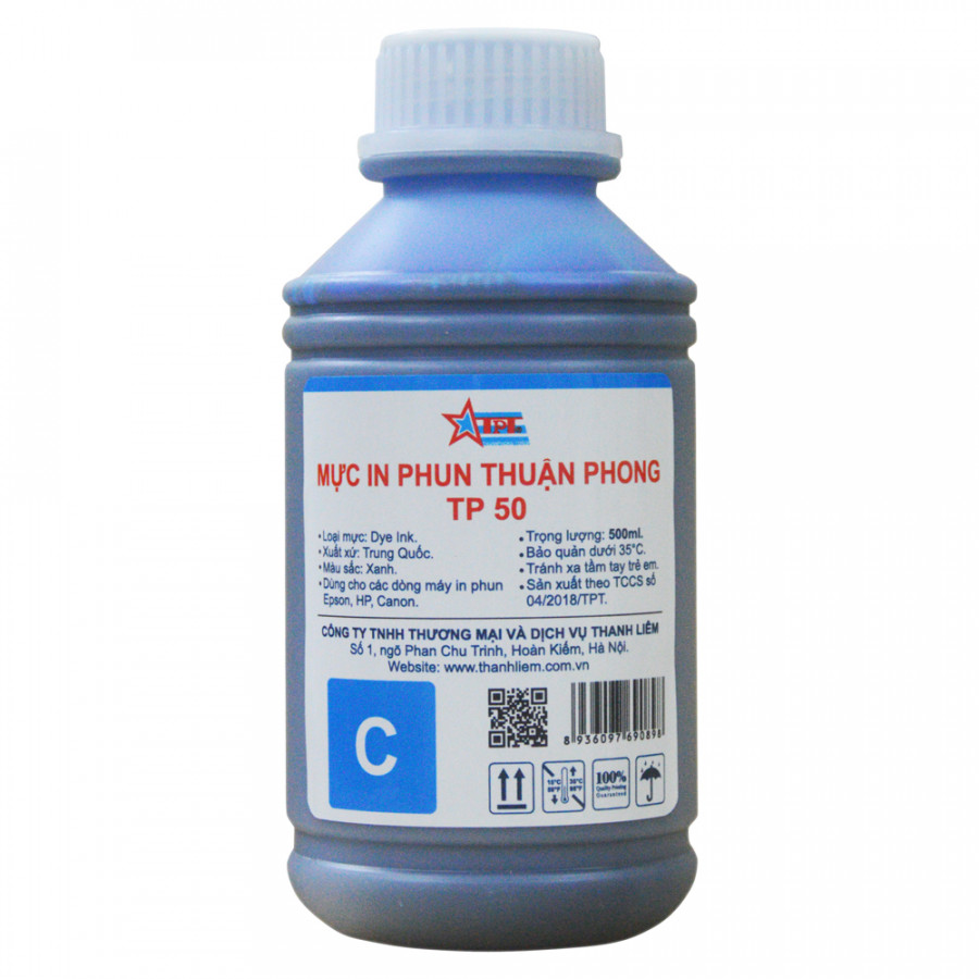 Mực in phun Thuận Phong TP50 (500ml) dùng cho máy in phun Epson, HP, Canon