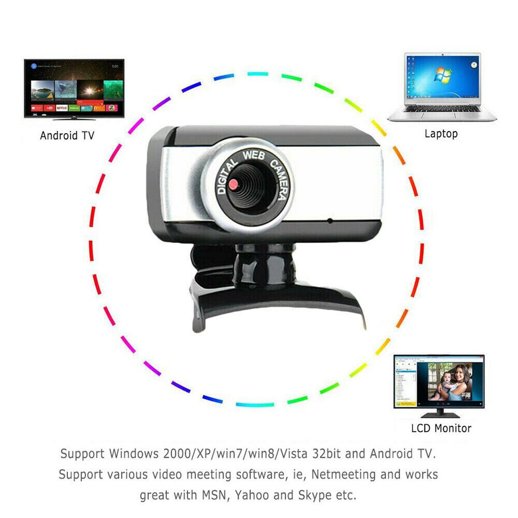 3Pcs Web Camera Digital USB Webcam Camera With Microphone For Laptop Desktop