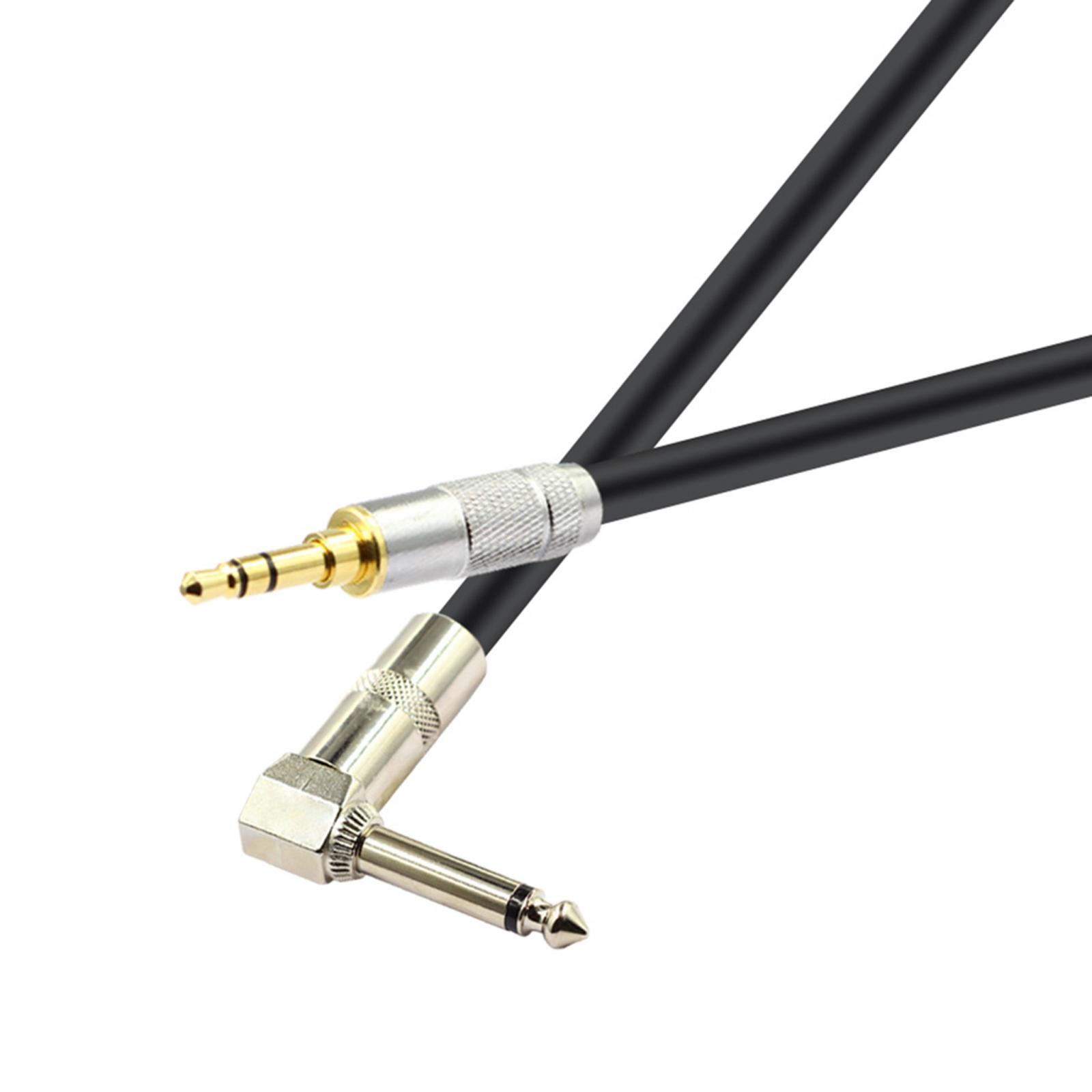3.5 mm to 6.35 mm Audio Cable Stereo Audio Cable 3ft Repair Part Accessory 3.5 mm to 6.35 Audio Cord Adapter for Audio Computer Amp