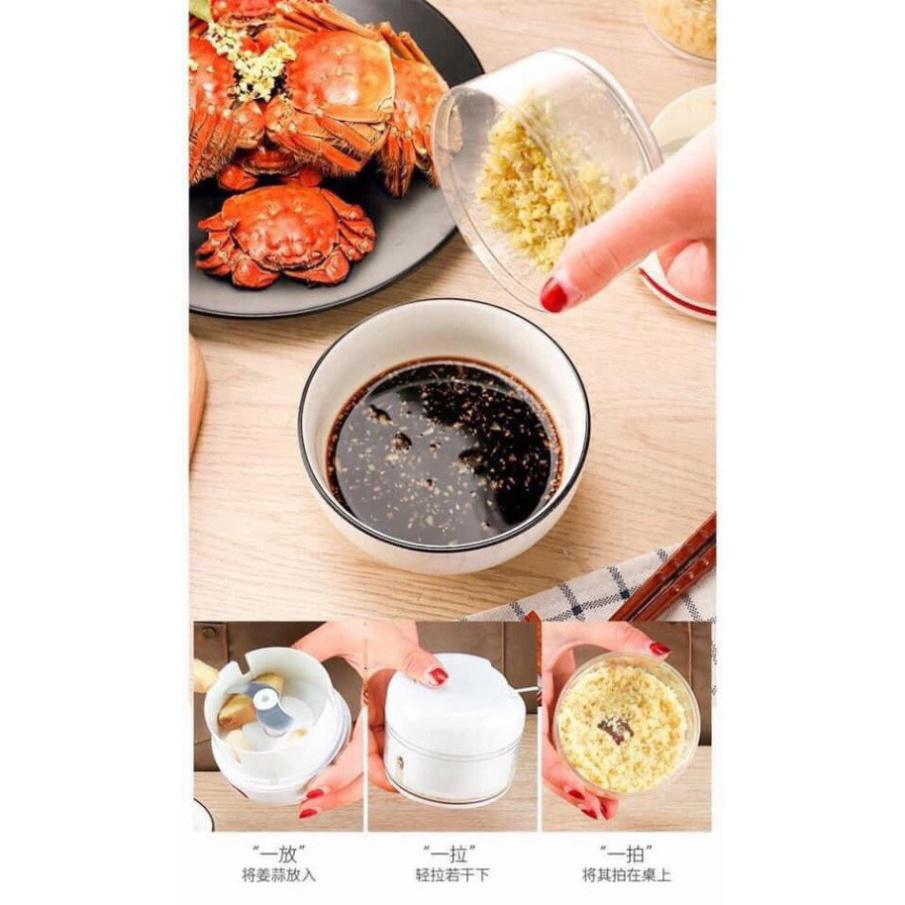 Xay tỏi ớt mini bằng tay Mini Food Chopper, máy xay thịt thực phẩm |