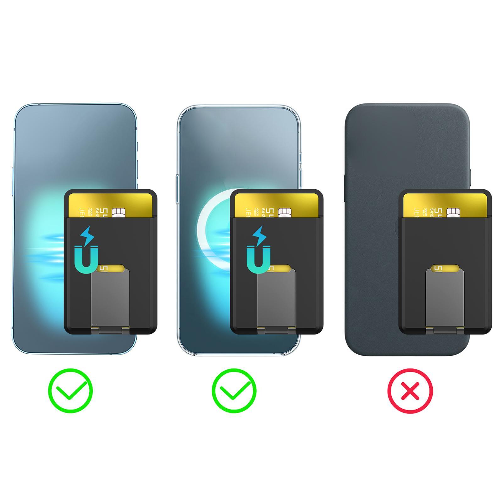 Magnetic Wallet Card Holder for iPhone 13 12 Pro Max Mini