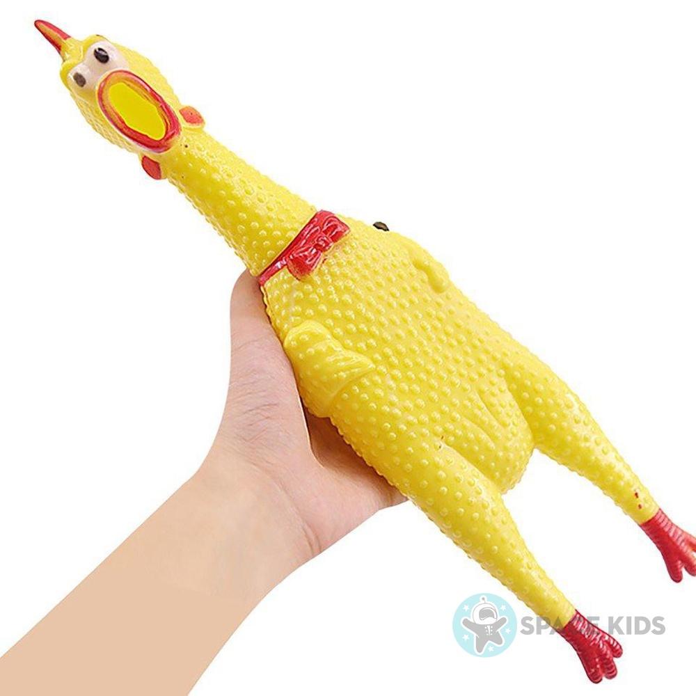 Đồ chơi Con gà la hét, gà a lử, gà bóp kêu shrilling chicken phát ra âm thanh vui nhộn cho bé