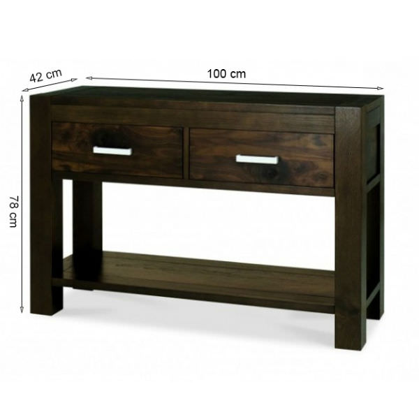 Bàn Console 2 Ngăn Kéo Lyon Gỗ Óc Chó IBIE LTO2LYOW (100 x 42 x 78 cm)