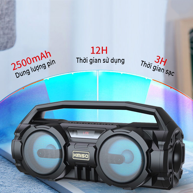 Loa hát Karaoke di động Bluetooth, âm thanh vòm 3 chiều cực đã- D1401