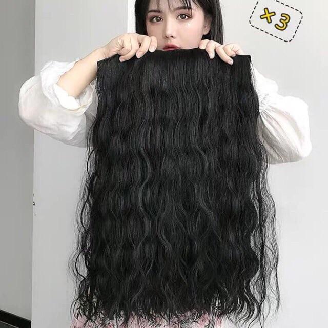 Tóc giả kẹp phím xù️-ảnh thật-kèm lược