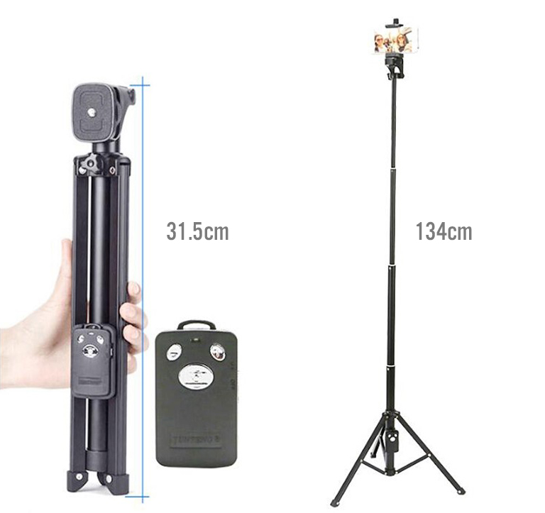 Gậy Tự Sướng Kiêm Chân Tripod Yunteng VCT-1688 Kèm Remote Kết Nối Bluetooth - Hàng Chính Hãng