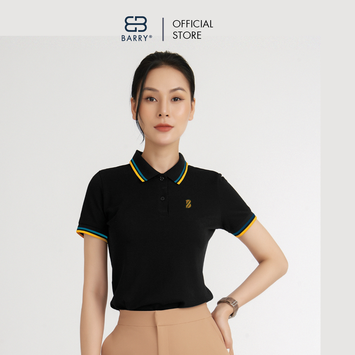 Áo Polo Nữ Vải Cotton Cá Sấu Gai Cao Cấp BARRY SS22 - PG124