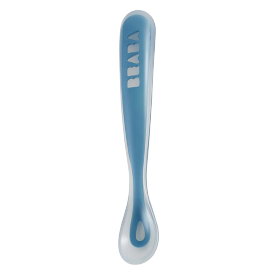 Thìa Cầu Vồng Silicone Béaba - Xanh Blue