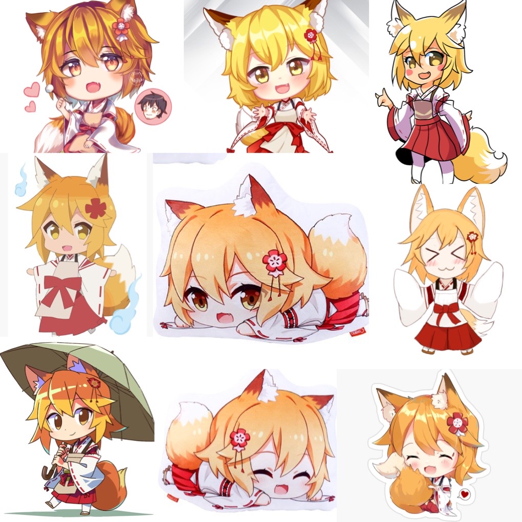 Ảnh Sticker Senko-san 30-60 cái ép lụa khác nhau/ hình dán senko-san