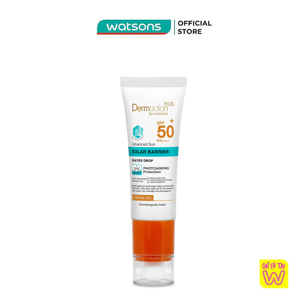 Gel Chống Nắng Dermaction Plus By Watsons Solar Barrier SPF50+ PA++++ 40ml