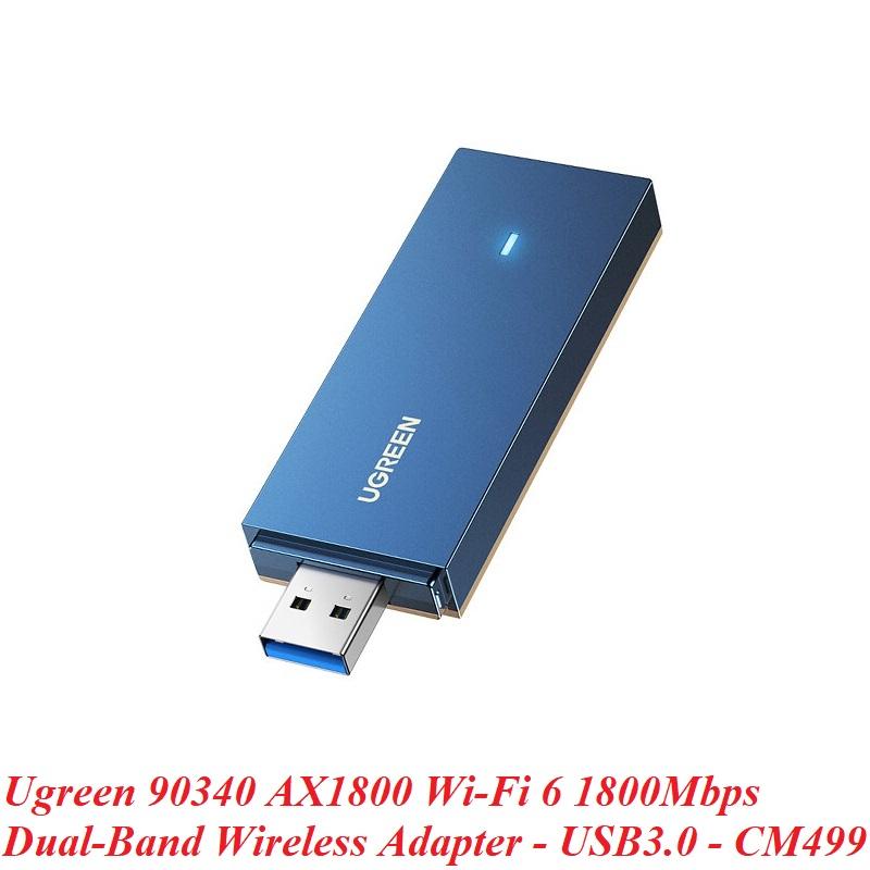 Ugreen UG90340CM499TK AX1800 USB wifi tích hợp băng tần kép Wi-Fi 6 - HÀNG CHÍNH HÃNG