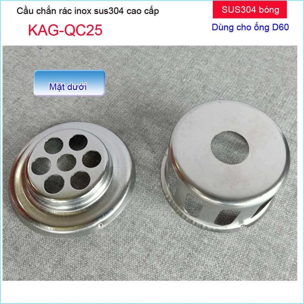 Cầu chắn rác sân thượng inox SUS304 ống D60, D90, cầu chặn rác, cầu thoát nước mưa