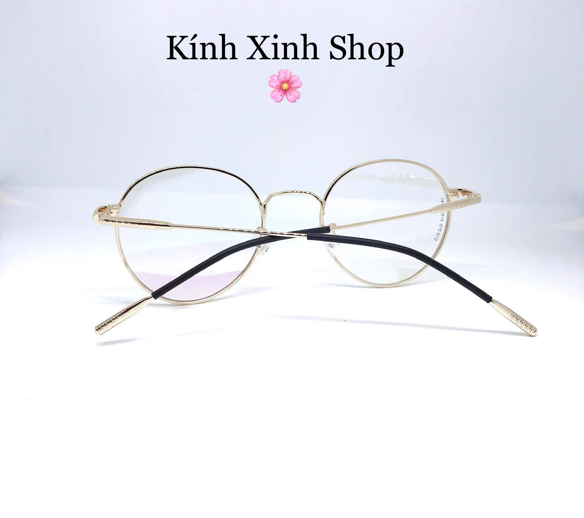 Kính gọng vintage Kim loại Mắt tròn cao cấp